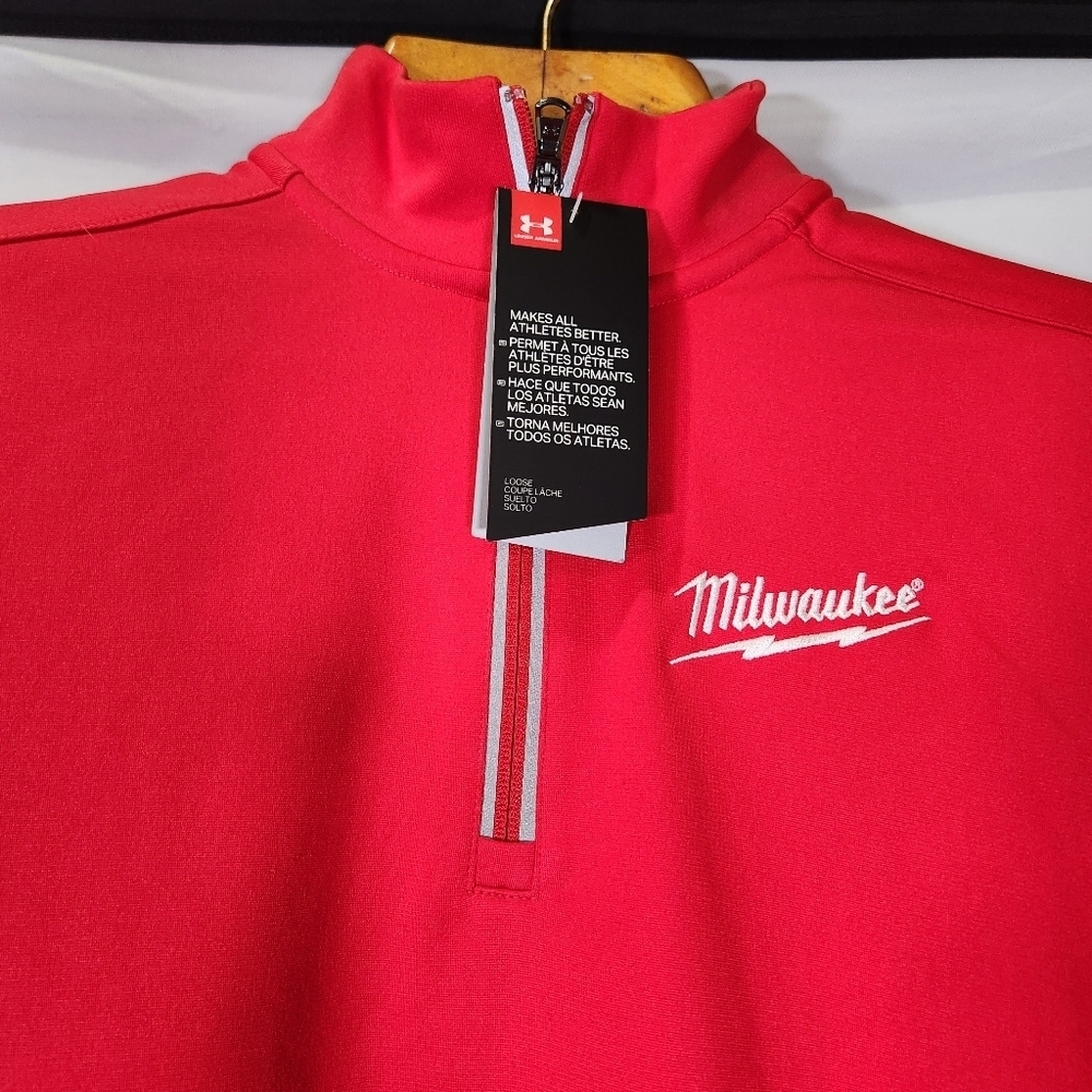 NWT Under Armour Red Athletic Lightweight Shirt Jacket - Picture 2 of 8